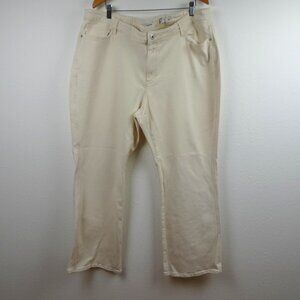 J. Jill Bootcut Jeans Women's Plus Size 26 Off White Denim Ivory Modern Slim